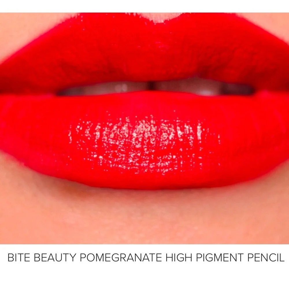 Bite Beauty Lipstick Lip Pencil Liner High Pigment Red Pomegranate + Resveratrol